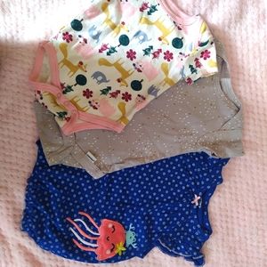 🔥3 pcs Baby girl clothes, 0-3M baby girl,  onesies